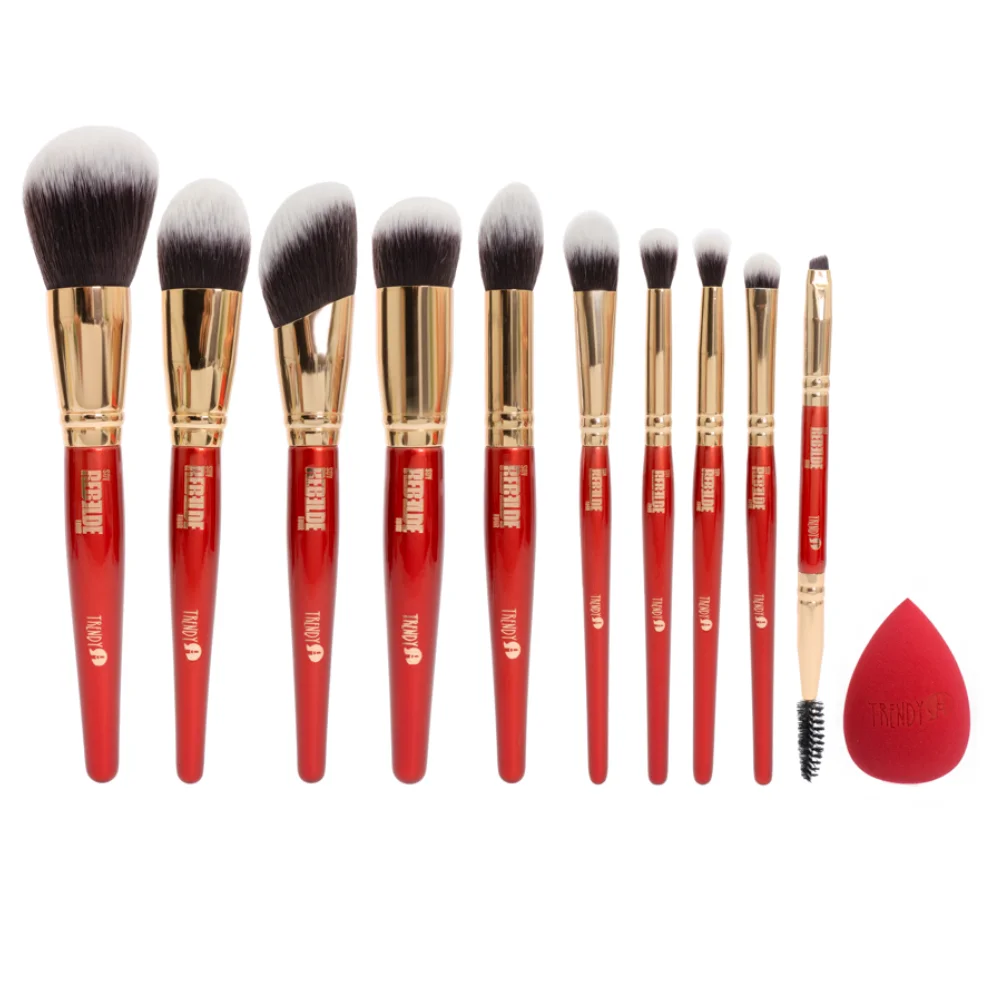 Kit De Brochas Rojo RBD Trendy - Imagen 2