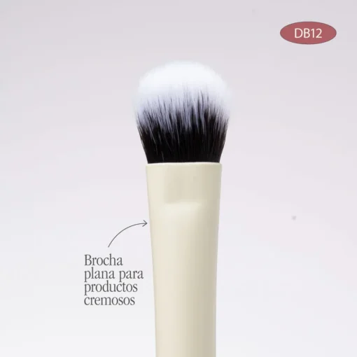 Brocha Duo Plana Crema Y Difuminadora - Imagen 2