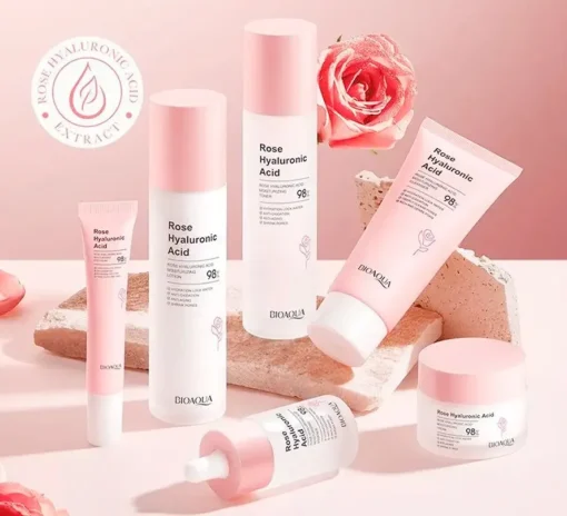 Kit Facial de Rosas Y Acido Hialuronico Bioaqua - Imagen 2