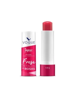 balsamo labial vogue fresa petalos de rosa