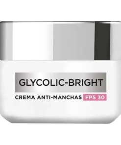 crema hidratante facial día glycolic bright antimanchas fps30