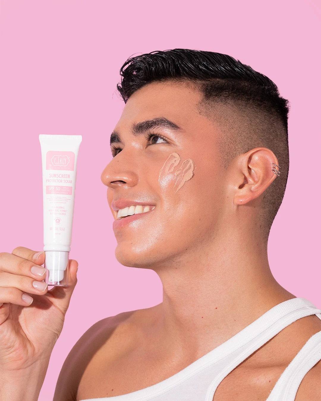 sunscreen protector solar girly natural beige spf 50