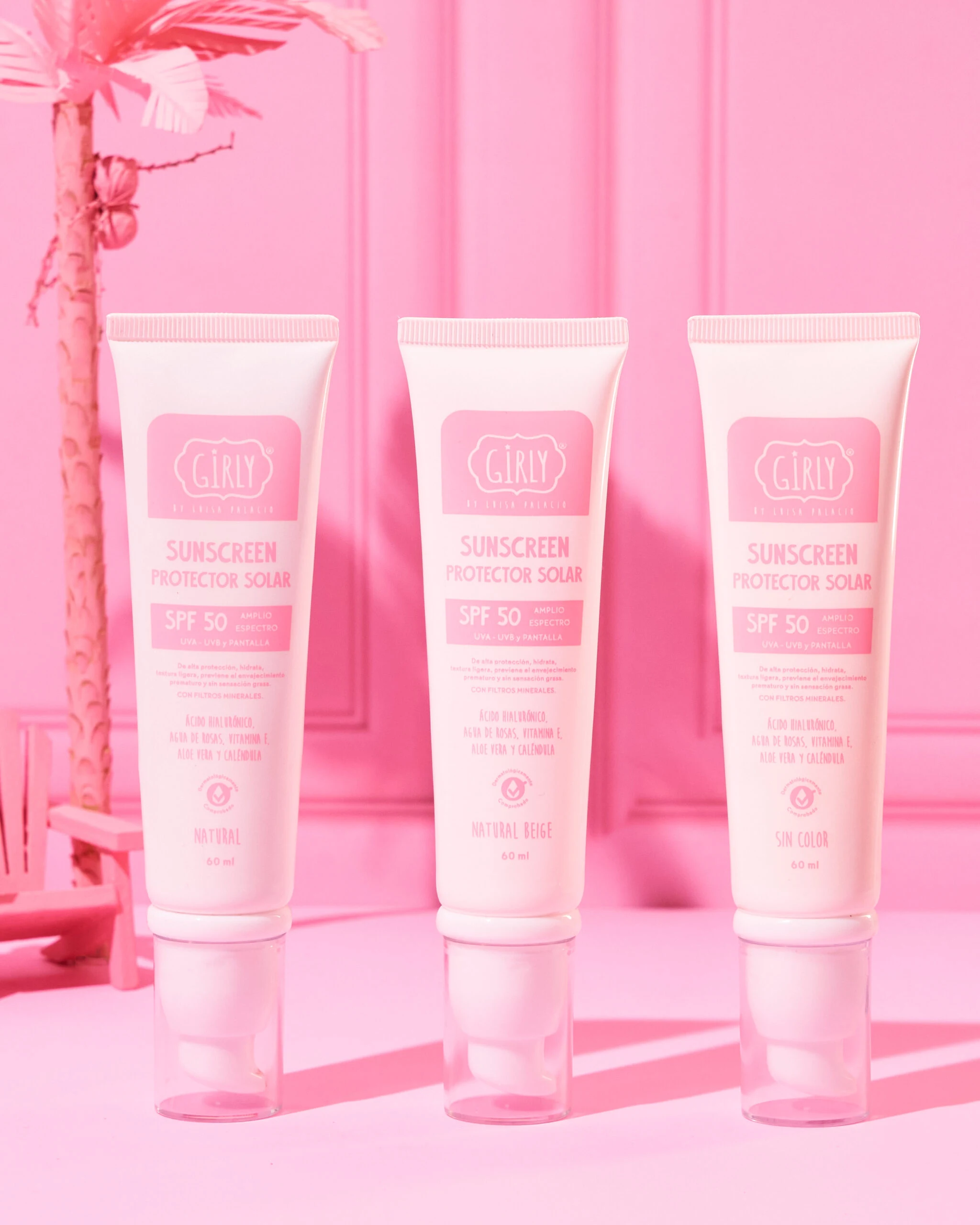 sunscreen protector solar girly natural beige spf 50