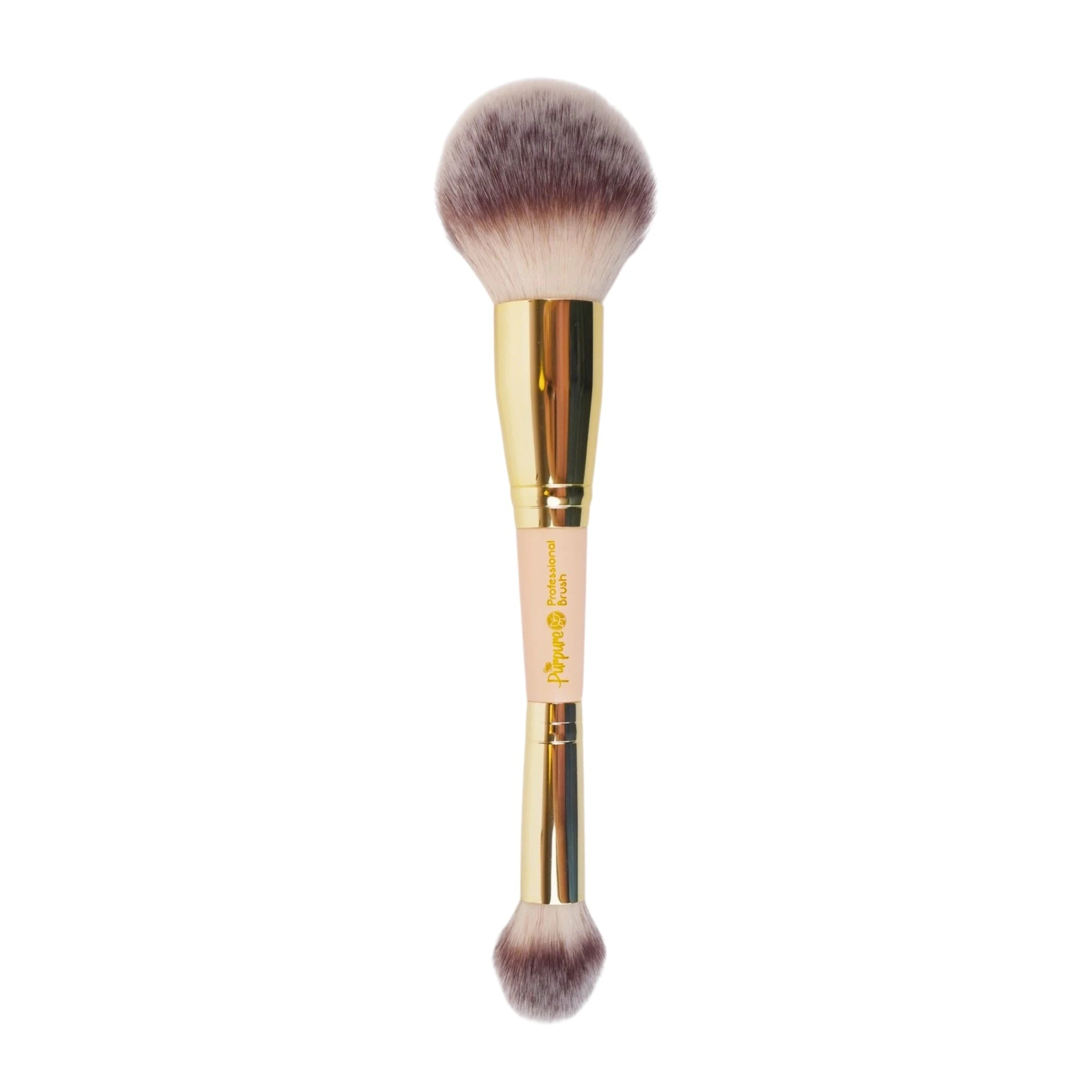 brocha doble polvos iluminador purpure